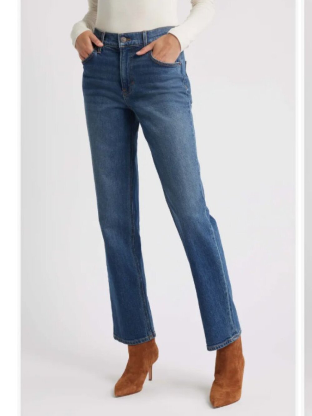 Veronica Beard Leah Mid Rise Straight Jeans in Equinox 26 NWT